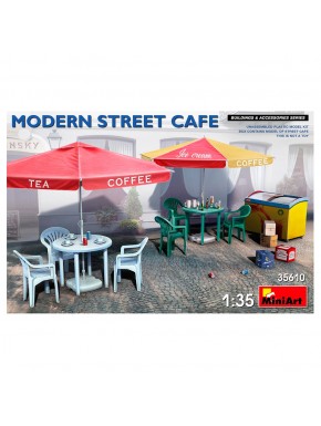 Maquette 1/35 Café de Rue Moderne MiniArt avec accessoires