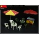 Maquette 1/35 Café de Rue Moderne MiniArt avec accessoires