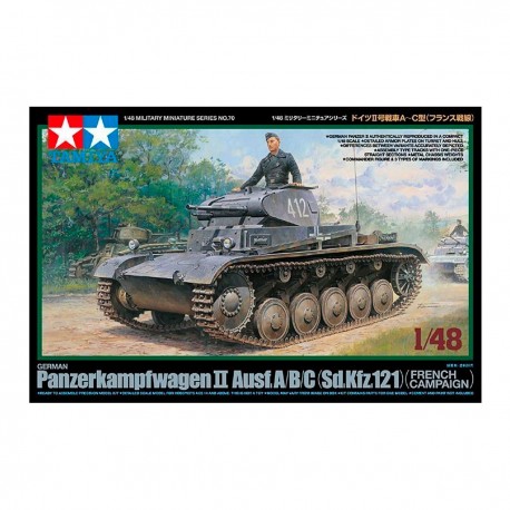 Modelo a escala del Panzer II Ausf. A/B/C de Tamiya