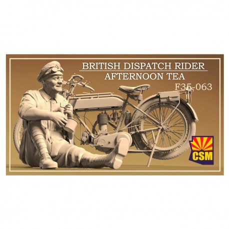 Figura 1/35 de um motociclista mensageiro britânico