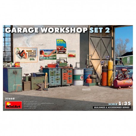 Kit Atelier Garage 1/35 avec outils et accessoires
