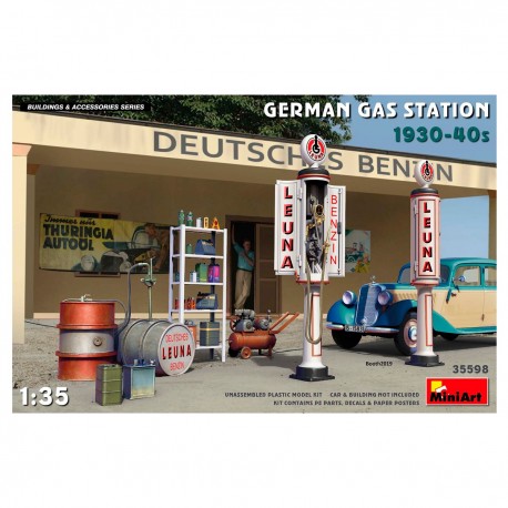 Kit de estação de gás alemã dos anos 30-40, MiniArt