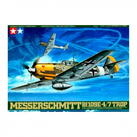 Kit de montagem Messerschmitt Bf109e-4/7 Trop da Tamiya