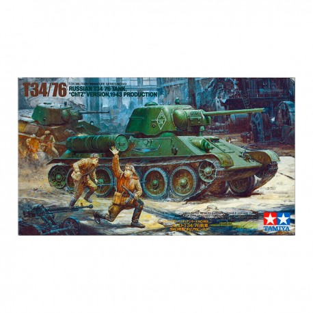 Modelo em escala T-34/76 ChTZ 1943 da Tamiya