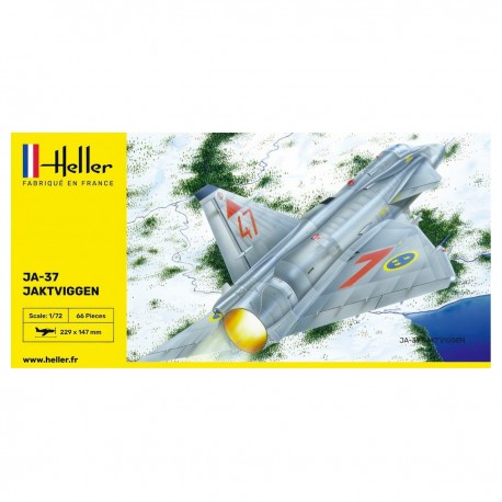 Modelo em escala 1/72 Ja-37 Jaktviggen da Heller