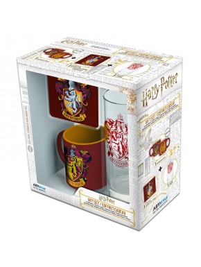 Gift Pack Gryffindor Cup + Glass + Coasters