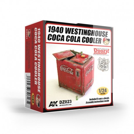 Reproducción de nevera Coca Cola Westinghouse 1940 escala 1:24