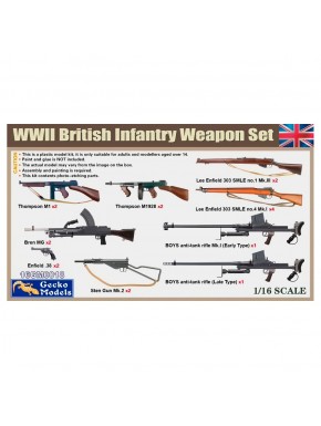 Set d'armes infanterie britannique WWII 1/16