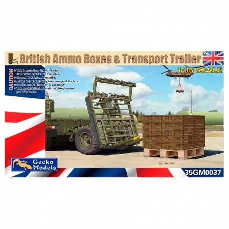 Kit de boîtes de munitions et remorque britanniques 1/35
