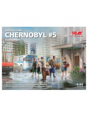Set de modèle Chernobyl 5 Évacuation avec figurines et diorama