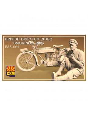 Figura de piloto mensajero británico 1/35 fumando pipa