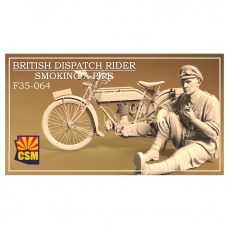Figura de piloto mensajero británico 1/35 fumando pipa