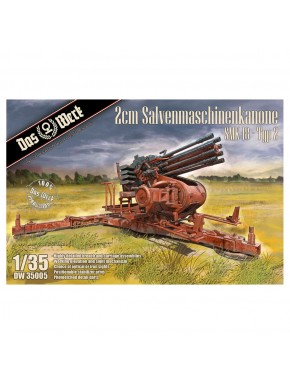 Maquete Salvenmaschinenkanone 2cm SMK Typ 2 em escala 1/35