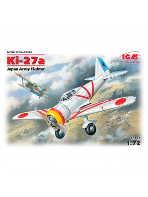 Modelo a escala 1:72 del caza Ki-27a del ejército japonés