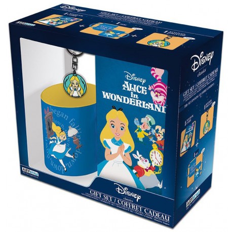 Confezione regalo Alice nel paese delle Meraviglie Mug + Portachiavi + Libro
