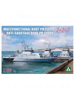 Caixa do kit de barcos Takom Pr.23370 e Pr.21980 em escala 1/350