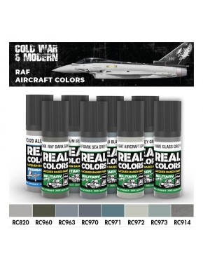 Flacons de peinture couleurs avions RAF