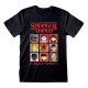 Camiseta preta Stranger Things com design pixelado
