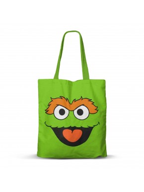 Sac de courses vert avec le design d'Oscar de Sesame Street