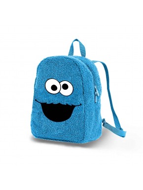 Sac à dos peluche bleu Cookie Monster