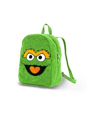 Sac à dos en peluche vert Oscar de Sesame Street