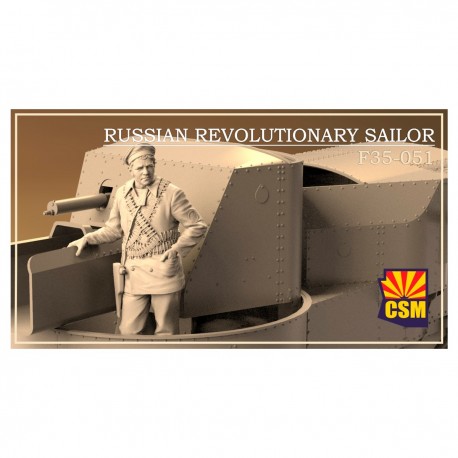 Figurine de marin révolutionnaire russe en résine 1/35