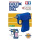 Perceuse électrique manuelle Tamiya bleue avec foret de 2 mm