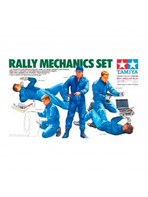 Set de figurines de mécaniciens de rallye Tamiya avec outils