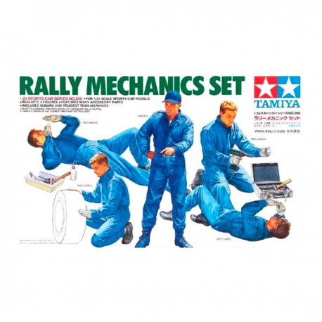 Set de figurines de mécaniciens de rallye Tamiya avec outils