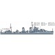 Kit de Modelo Destroyer E Class 1/700 montado