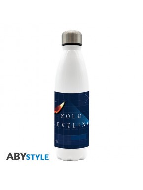 Bouteille thermos blanche Solo Leveling avec design Jinwoo