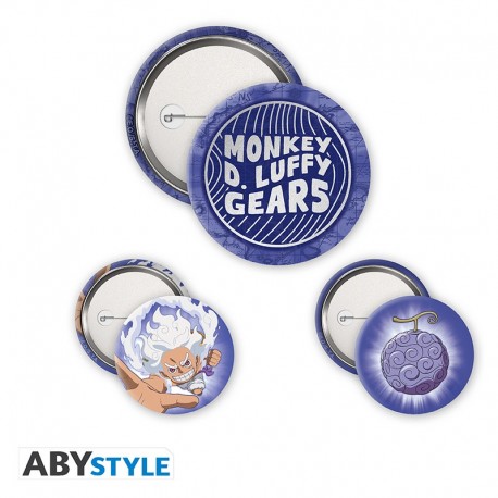 Conjunto de chapas de Luffy Gear 5th de One Piece