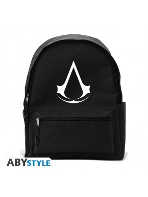 Mochila preta Assassin's Creed com logo Crest