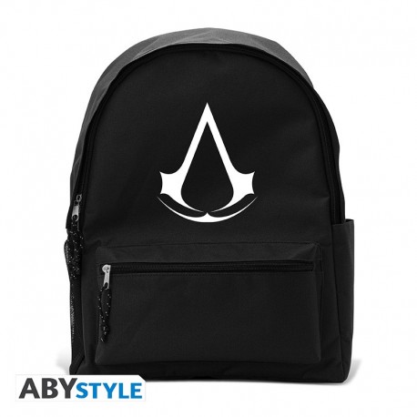 Mochila preta Assassin's Creed com logo Crest