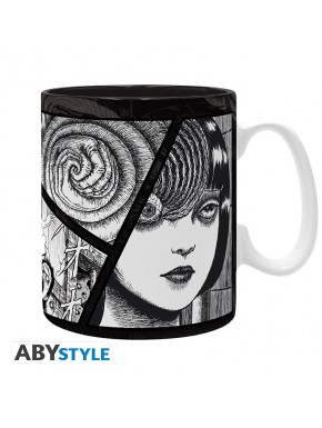 Mug noir et blanc de 460 ml avec design Uzumaki