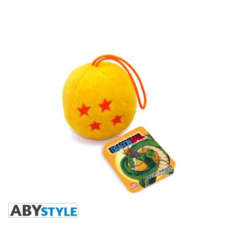 Porte-clés peluche Boule de Dragon avec étoiles rouges