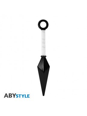 Réplique en mousse kunai Naruto Shippuden avec manche blanc et lame noire