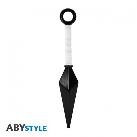 Réplique en mousse kunai Naruto Shippuden avec manche blanc et lame noire
