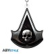 Chaveiro acrílico Assassin's Creed Black Flag com caveira