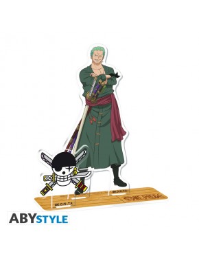 Figurine acrylique de Zoro de One Piece avec base