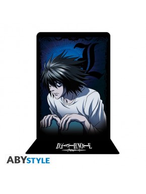 Figurine Acryl de L de Death Note sur fond bleu