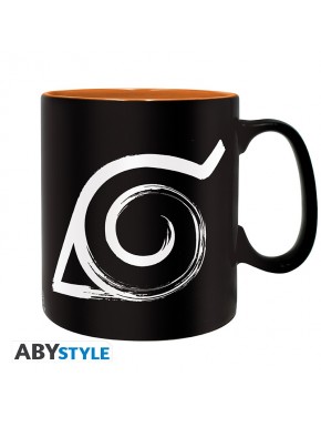 Mug noir Naruto Shippuden avec logo Konoha
