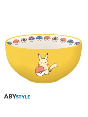 Bol jaune avec Pikachu et Poké Balls