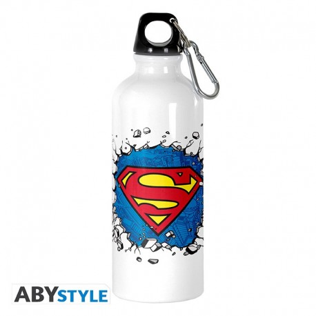 Garrafa de metal com logo do Superman