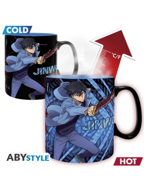 Mug thermosensible Solo Leveling avec Jinwoo et Igris