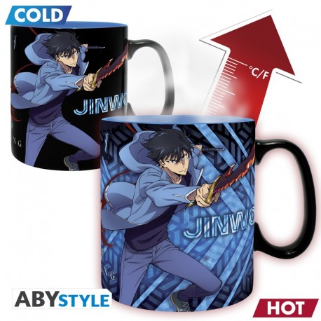 Mug thermosensible Solo Leveling avec Jinwoo et Igris