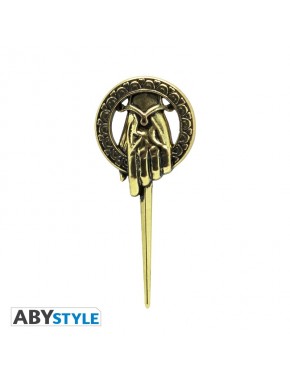 Pin 3D Mano del Rey en color bronce envejecido