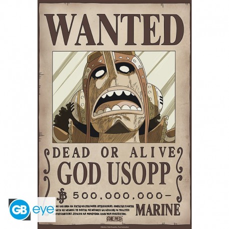 Poster One Piece Usopp Wanted style chibi