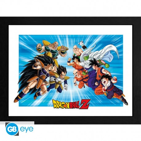 Tableau encadré Dragon Ball Z scène iconique 30x40 cm