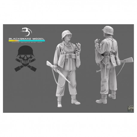 Figura de soldado Waffen alemão escala 1/35